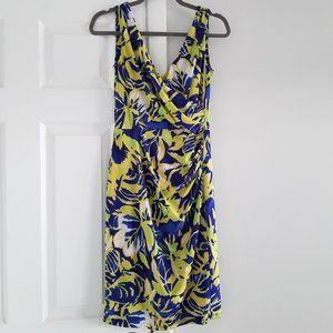 Ralph Lauren Sleeveless Dress Blue & Yellow Size 2